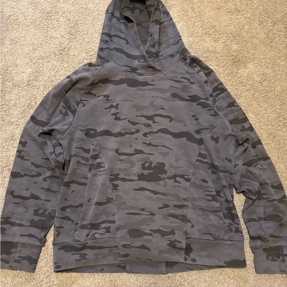 Alphalete Men's Charcoal Camo Hoodie